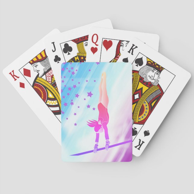 Gymnastik-Kartenspiel Spielkarten (Rückseite)
