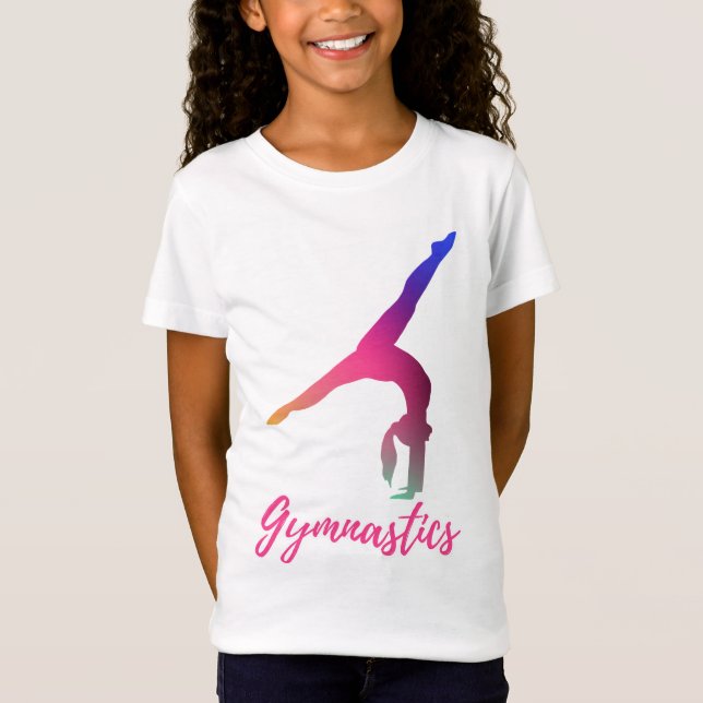 Gymnastik Kickover Pastel Pink Lila Blue T-Shirt (Vorderseite)