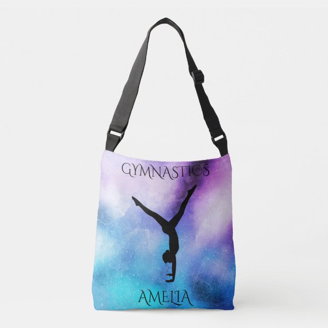 Gymnastik kreuzen Tasche mit individuelle Name. (Vorderseite)