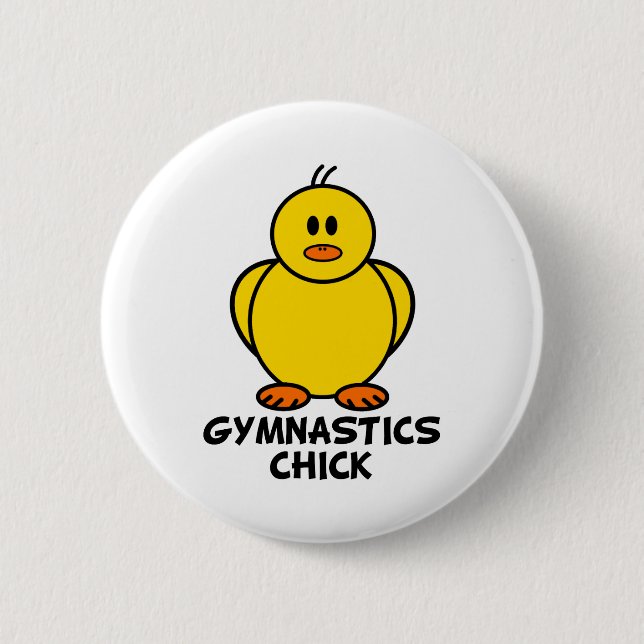 Gymnastik-Küken Button (Vorderseite)