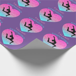 Gymnastik Leap Lila Geschenkpapier