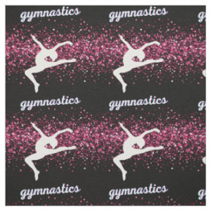 Gymnastik Leap Pink Glitzer Stoff