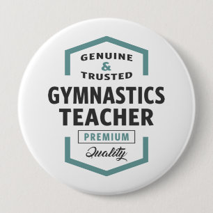 Gymnastik Lehrer Logo Geschenke. Button