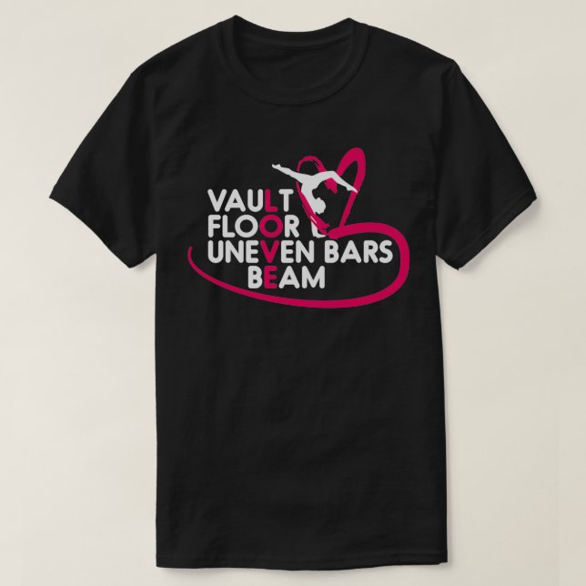 Gymnastik Leotard Liebe Vault Floor unneven Bars s T-Shirt (Design vorne)