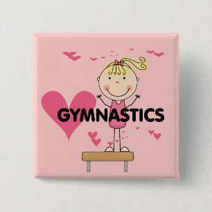 GYMNASTIK - Liebe-Gymnastik-T-Shirts und Geschenke Button