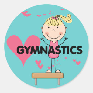 GYMNASTIK - Liebe-Gymnastik-T-Shirts und Geschenke Runder Aufkleber