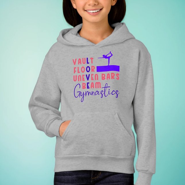 Gymnastik Liebe Vault Floor Uneven Bars Beam Hoodie (Von Creator hochgeladen)