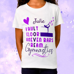 Gymnastik Liebe Vault Floor Uneven Bars Beam T-Shirt