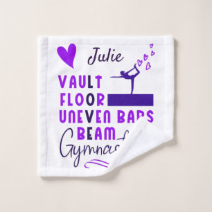 Gymnastik Liebe Vault Floor Uneven Bars Beam Waschlappen