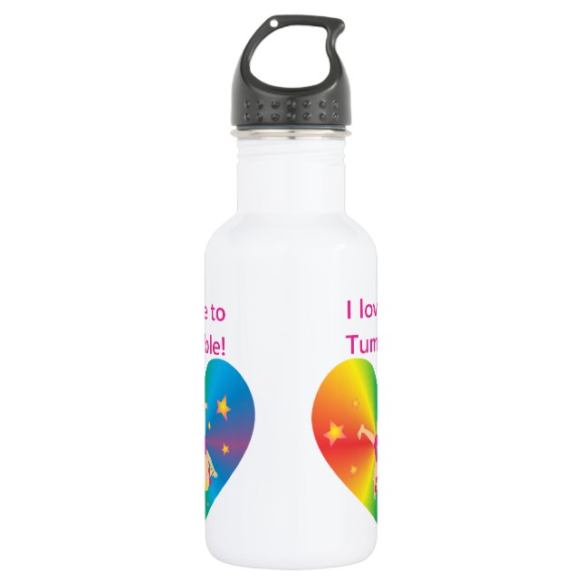 Gymnastik - Liebe zu Bella Trinkflasche (Vorderseite)