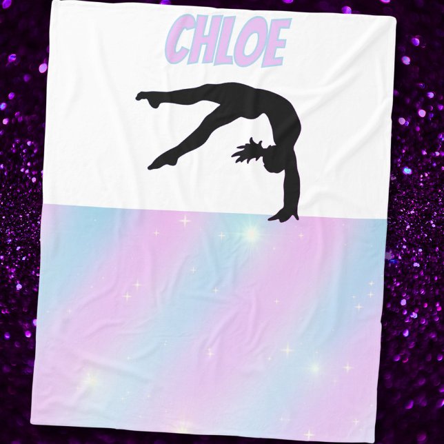 Gymnastik Lila Lilac und Baby Blue Pastel Fleecedecke (Von Creator hochgeladen)