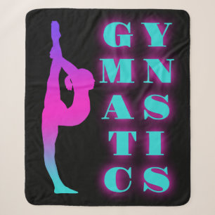 Gymnastik Lila Rosa Türkis Ombre Sherpadecke