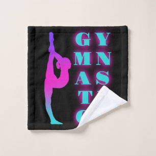 Gymnastik Lila Rosa Türkis Ombre Waschlappen