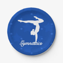 Gymnastik-Mädchen-blaue Sterne