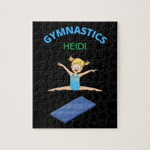 Gymnastik Mädchen Rätsel personalisiert.