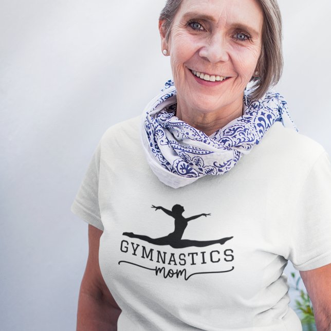 Gymnastik Mama Acrobatic Typografy T-Shirt (Von Creator hochgeladen)