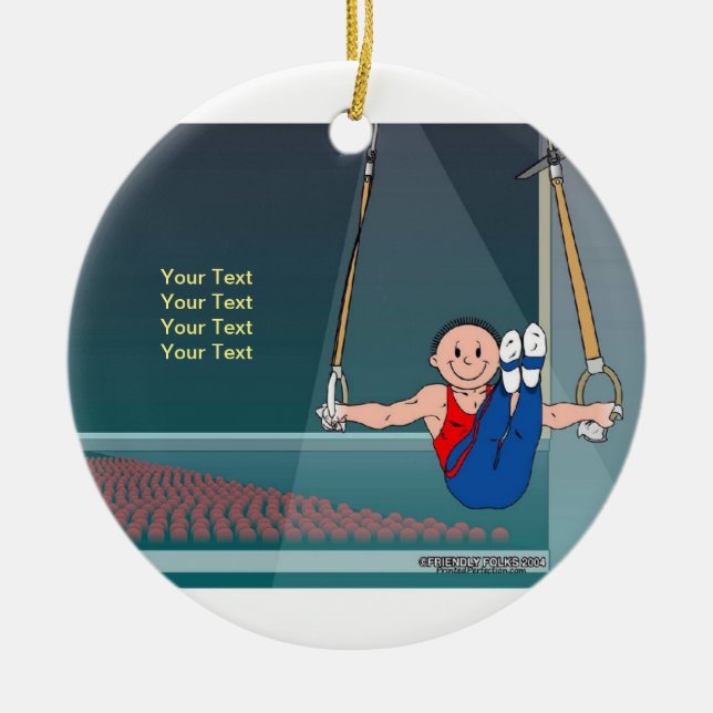 Gymnastik - Mann Keramikornament (Vorne)