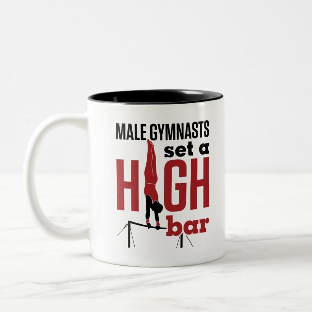 Gymnastik Männer und Frauen Set a Hoch Bar Zweifarbige Tasse (Links)