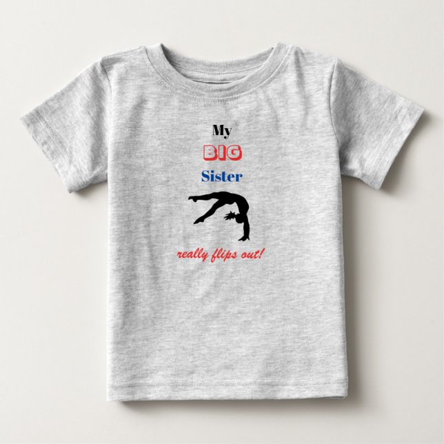 Gymnastik "Meine große Schwester" Dreht T - Shirt (Vorderseite)