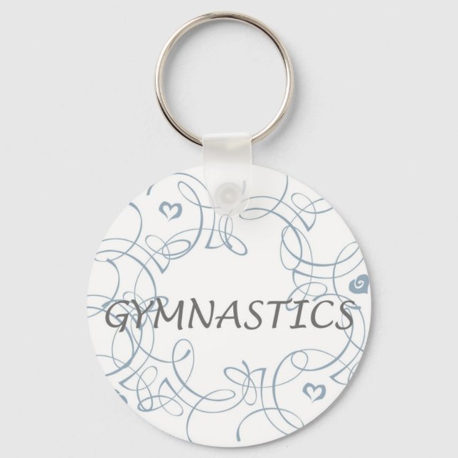 Gymnastik mit Swirl Schlüsselanhänger (Vorderseite)