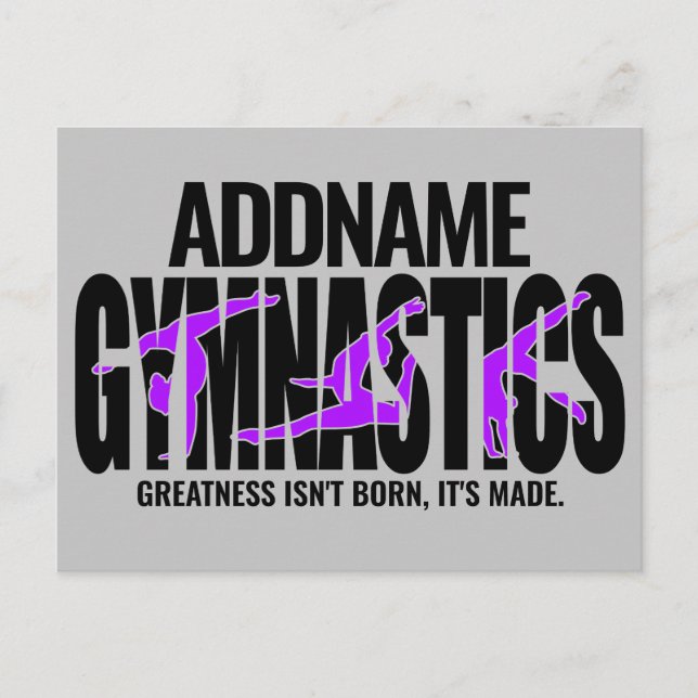 Gymnastik NAME Acrobatic Team Handspring Gymnast Postkarte (Vorderseite)