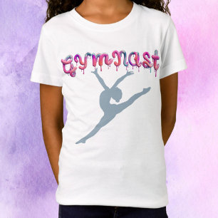 Gymnastik Paint Tropfens Gymnastik Leap T-Shirt