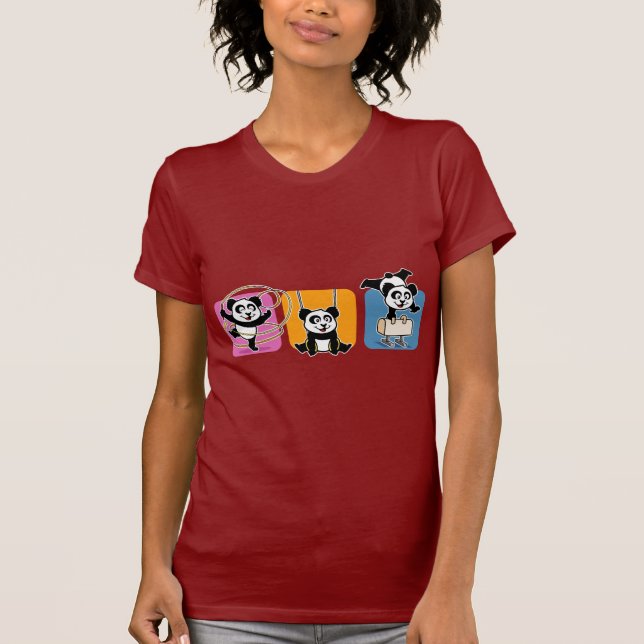 Gymnastik Pandas T-Shirt (Vorderseite)