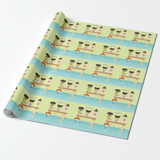 Gymnastik Party Geschenkpapier (Ungerollt)