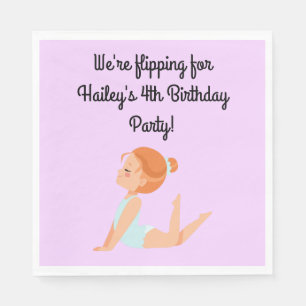 Gymnastik Party Personalisiert Napkins Serviette