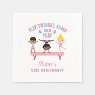 Gymnastik Pastell Geburtstag Serviette