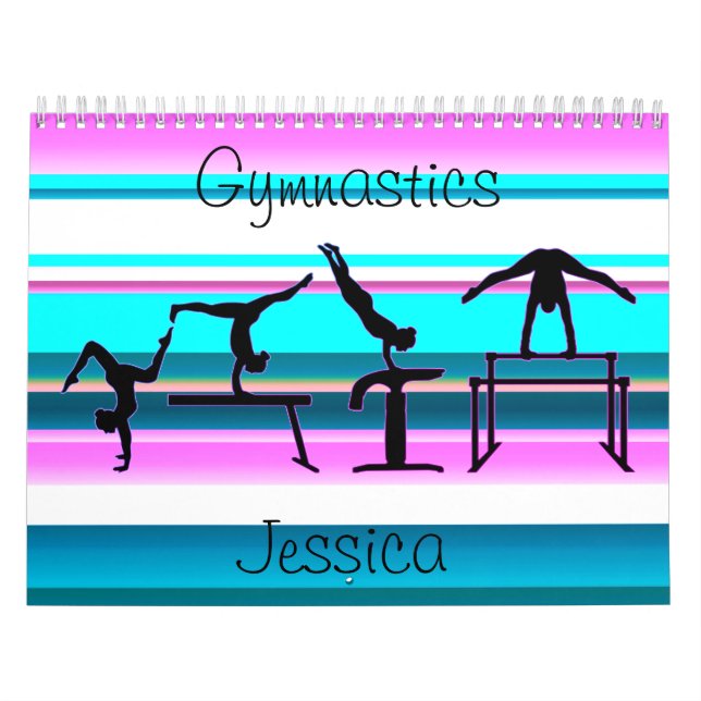 Gymnastik Pastell Streifen Kalender (Titelbild)