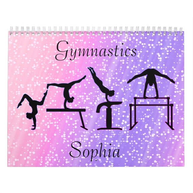 Gymnastik Pastellrosa und Lila Kalender (Titelbild)