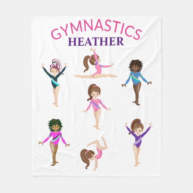 Gymnastik personalisiert 7 Gymnastik Kinderdecken. Fleecedecke (Vorderseite)