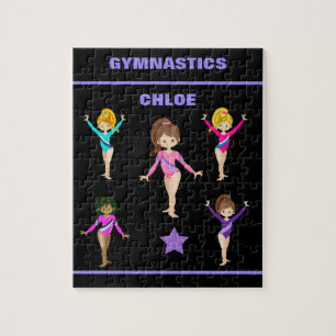Gymnastik personalisiert Gymnastik Mädchen-Puzzle