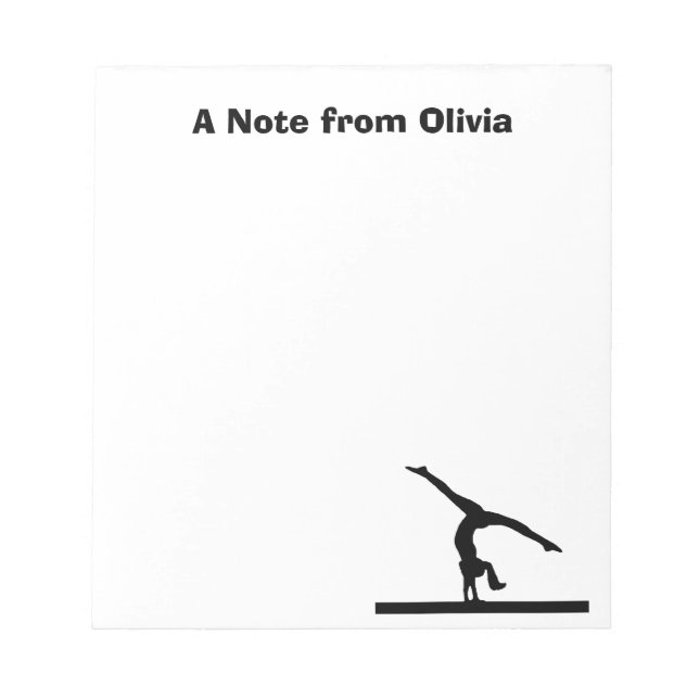 "Gymnastik" Personalisiert Notepad Notizblock (Vorderseite)