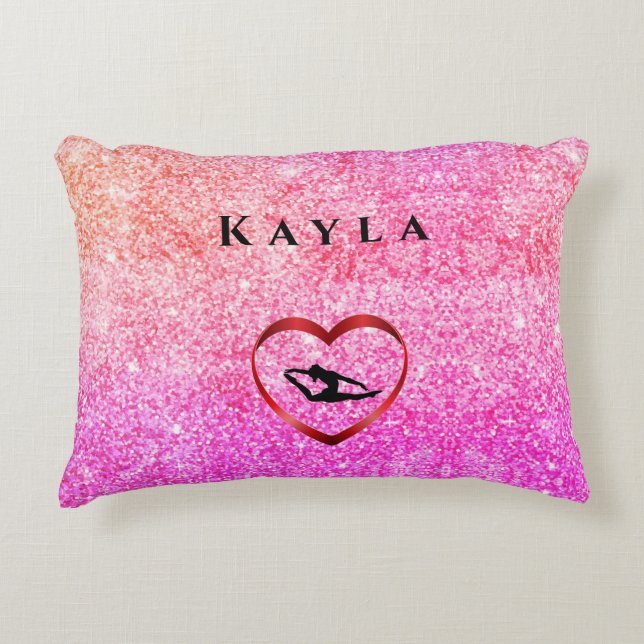 Gymnastik-Pillow Personalisiert Tumble Gymnast Dekokissen (Vorderseite)