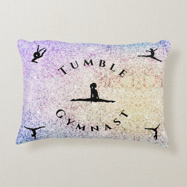 Gymnastik-Pillow Personalisiert Tumble Gymnast Dekokissen (Rückseite)