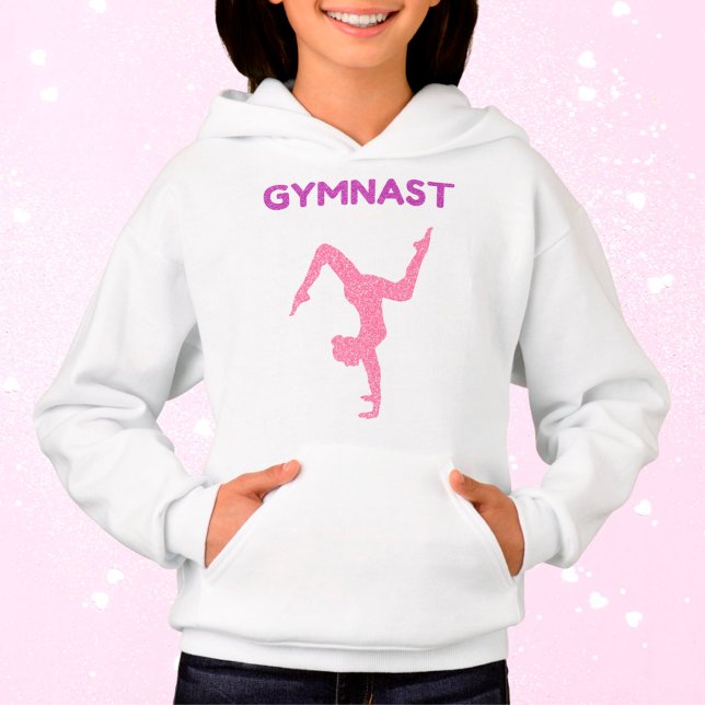 Gymnastik Pink & Lila Sparkle Hoodie (Von Creator hochgeladen)
