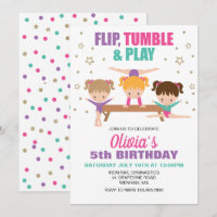 Gymnastik Pink Lila Türkis Girl Geburtstag