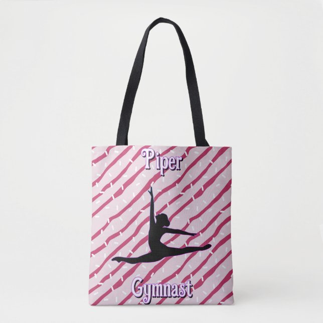 Gymnastik Pink White Peppermint Candy Sprinkle Tasche (Vorderseite)