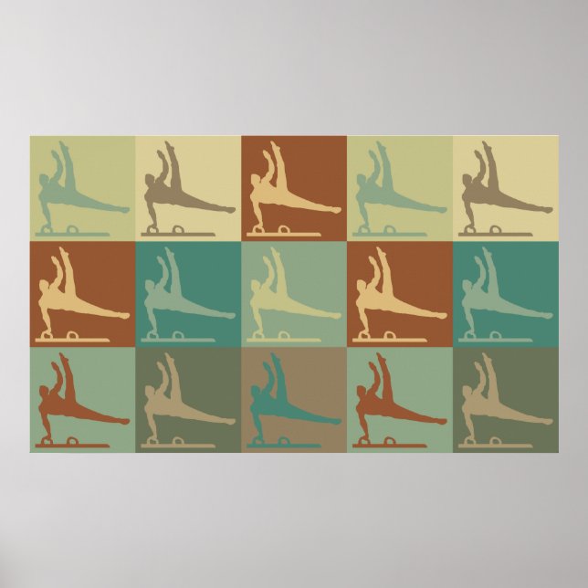 Gymnastik Pop Kunst Poster (Vorne)
