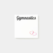 Gymnastik Post-It Notes 3x3 mit Herz