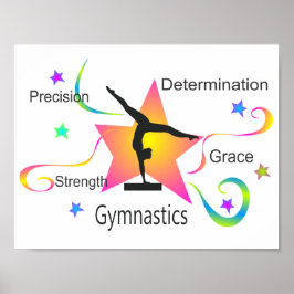 Gymnastik - Präzisionsstärke Entschlossenheit Grac Poster