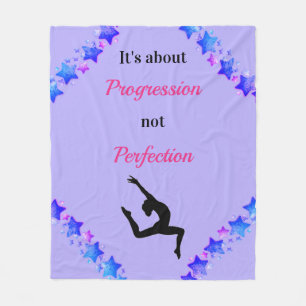 Gymnastik Progression nicht Perfektion Motivierend Fleecedecke