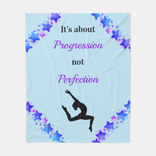 Gymnastik Progression nicht Perfektion Motivierend Fleecedecke