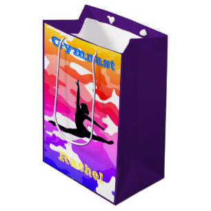 Gymnastik Rainbow Camouflage Gymnast Gift Bag Mittlere Geschenktüte