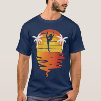 Gymnastik retro Sonnenuntergang 70er Jahre Vintage T-Shirt