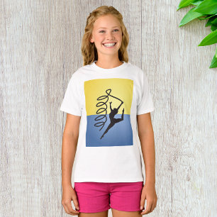 Gymnastik Ribbon Routine Girls T - Shirt