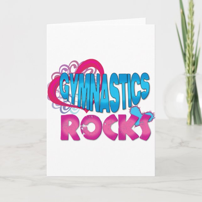 Gymnastik Rocks Geschenke Karte (Vorderseite)