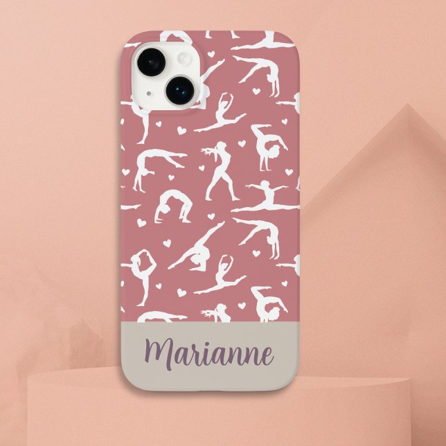 Gymnastik Rosa Individuelle Name Girlie Modern Case-Mate iPhone 14 Plus Hülle (Von Creator hochgeladen)